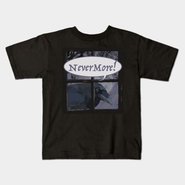 NeverMore! Kids T-Shirt by RobertBretonArt